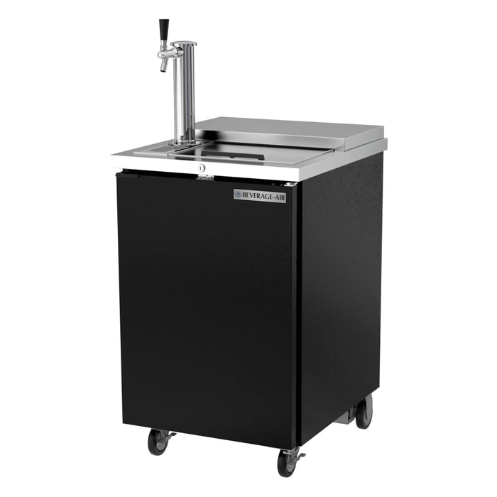 Beverage-Air BM23HC-C-B 24" Kegerator Beer Dispenser W/ (1) Keg Capacity - (1) Column, Black, 115v-cityfoodequipment.com