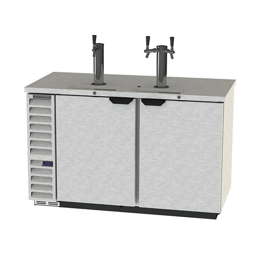 Beverage-Air DD58HC-1-C-S 59" Kegerator Beer Dispenser W/ (3) Keg Capacity - (2) Column, Stainless, 115v-cityfoodequipment.com