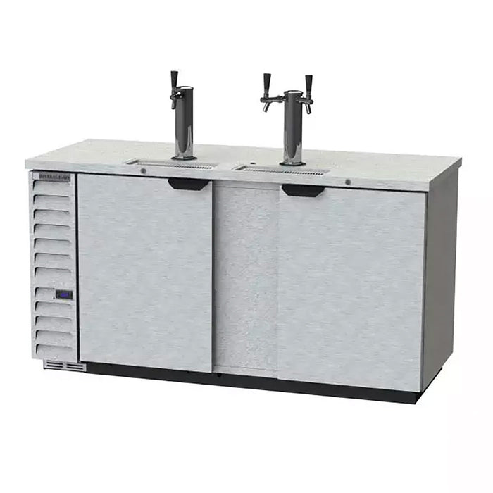 Beverage-Air DD68HC-1-C-S 69" Kegerator Beer Dispenser W/ (3) Keg Capacity - (2) Column, Stainless, 115v-cityfoodequipment.com