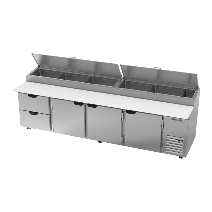 Beverage-Air DPD119HC-2 119" Hydrocarbon Series Pizza Prep Table W/ Refrigerated Base, 115v-cityfoodequipment.com
