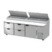 Beverage-Air DPD93HC-4 93" Hydrocarbon Series Pizza Prep Table W/ Refrigerated Base, 115v-cityfoodequipment.com