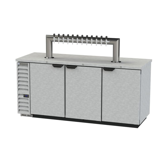 Beverage-Air DD78HC-1-S-12T 79" Kegerator Beer Dispenser W/ (4) Keg Capacity & (1) Column, Stainless, 115v-cityfoodequipment.com