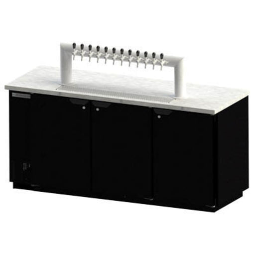 Beverage-Air DD78HC-1-B-12T 79" Kegerator Beer Dispenser W/ (4) Keg Capacity & (1) Column, Black, 115v-cityfoodequipment.com