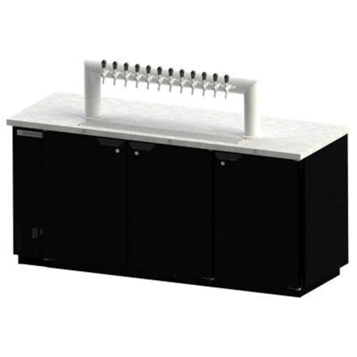 Beverage-Air DD78HC-1-B-12T 79" Kegerator Beer Dispenser W/ (4) Keg Capacity & (1) Column, Black, 115v-cityfoodequipment.com