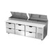 Beverage-Air DPD93HC-6 93" Hydrocarbon Series Pizza Prep Table W/ Refrigerated Base, 115v-cityfoodequipment.com