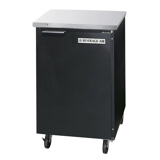 Beverage-Air BB24HC-1-F-B 24" Bar Refrigerator - 1 Swinging Solid Door, Black, 115v-cityfoodequipment.com