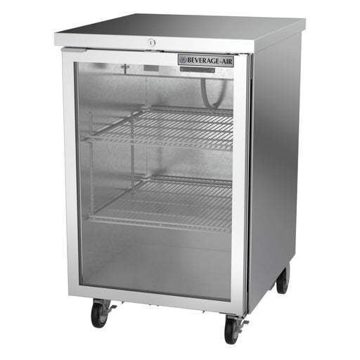Beverage-Air BB24HC-1-FG-S 24" Bar Refrigerator - 1 Swinging Glass Door, Stainless, 115v-cityfoodequipment.com