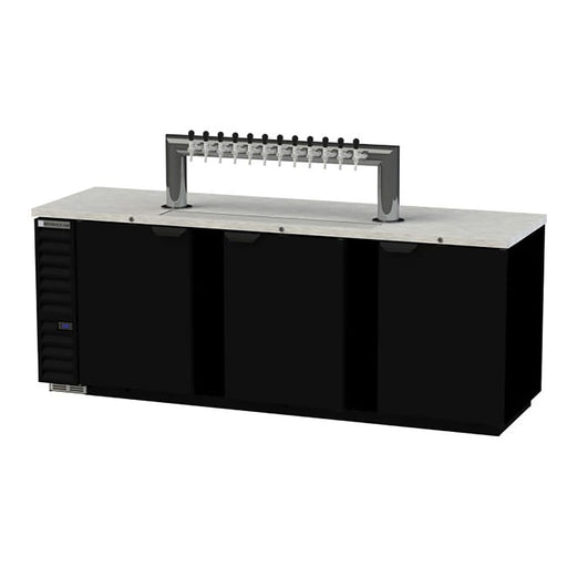 Beverage-Air DD94HC-1-B-12T 95" Kegerator Beer Dispenser W/ (5) Keg Capacity - (2) Column, Black, 115v-cityfoodequipment.com