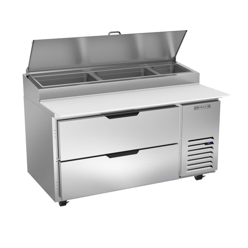 Beverage-Air DPD60HC-2 60" Hydrocarbon Series Pizza Prep Table W/ Refrigerated Base, 115v-cityfoodequipment.com