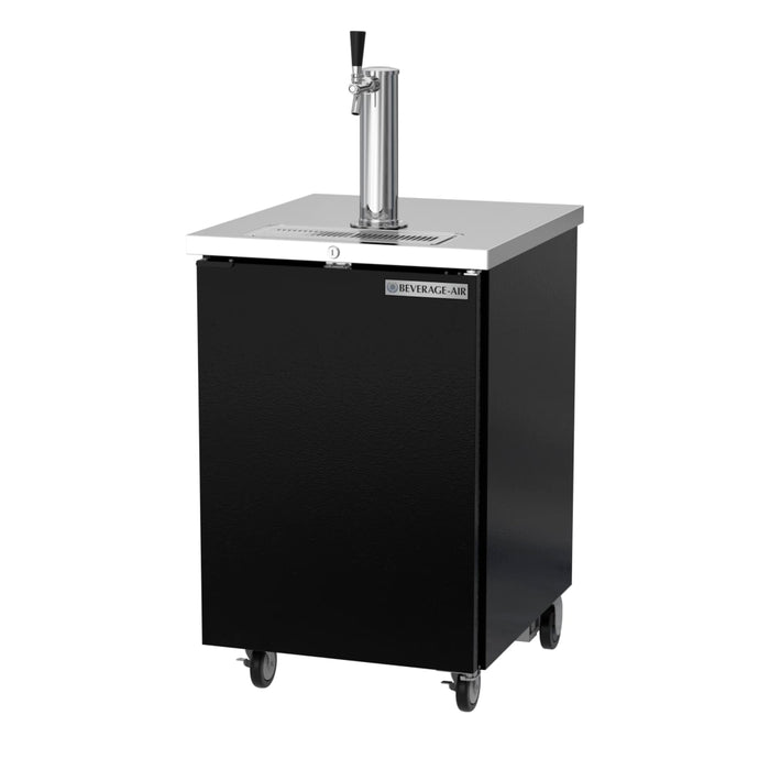 Beverage-Air DD24HC-1-B 24" Kegerator Beer Dispenser W/ (1) Keg Capacity - (1) Column, Black, 115v-cityfoodequipment.com