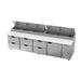 Beverage-Air DPD119HC-6 119" Hydrocarbon Series Pizza Prep Table W/ Refrigerated Base, 115v-cityfoodequipment.com