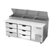 Beverage-Air DPD72HC-6 72" Hydrocarbon Series Pizza Prep Table W/ Refrigerated Base, 115v-cityfoodequipment.com