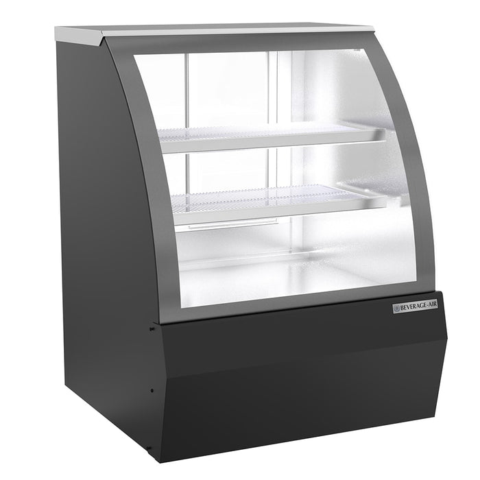 Beverage-Air CDR3HC-1-B-D 37-1/4" Full Service Dry Deli Case W/ Curved Glass - (3) Levels, 120v-cityfoodequipment.com