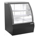 Beverage-Air CDR3HC-1-B-D 37-1/4" Full Service Dry Deli Case W/ Curved Glass - (3) Levels, 120v-cityfoodequipment.com