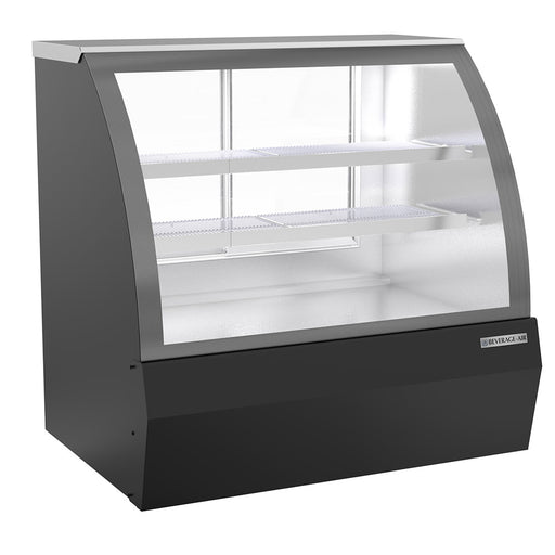 Beverage-Air CDR4HC-1-B-D 49-1/4" Full Service Dry Deli Case W/ Curved Glass - (3) Levels, 120v-cityfoodequipment.com