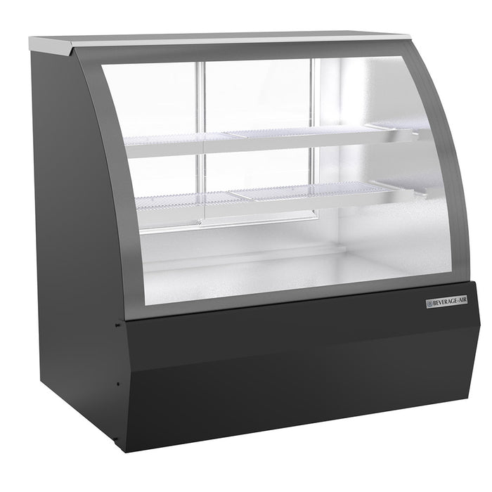 Beverage-Air CDR4HC-1-B-D 49-1/4" Full Service Dry Deli Case W/ Curved Glass - (3) Levels, 120v-cityfoodequipment.com