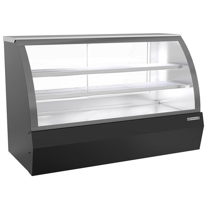 Beverage-Air CDR6HC-1-B 73 11/16" Full Service Deli Case W/ Curved Glass - (3) Levels, 120v-cityfoodequipment.com