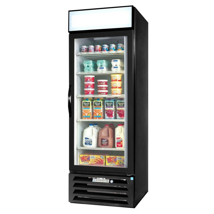 Beverage-Air MMR27HC-1-B 30" Marketmax® One Section Glass Door Merchandiser - (1) Right Hinge Door, Black, 115v-cityfoodequipment.com