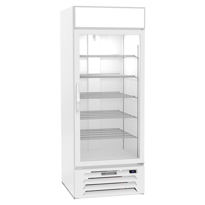 Beverage-Air MMR27HC-1-W 30" Marketmax® One Section Glass Door Merchandiser - (1) Right Hinge Door, White, 115v-cityfoodequipment.com