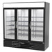 Beverage-Air MMR72HC-1-B 75" MarketMax™ Three Section Glass Door Merchandiser - (3) Left/Right Hinge Doors, Black, 115v-cityfoodequipment.com