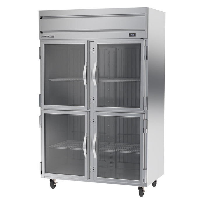 Beverage-Air HFP2HC-1HG 52" Horizon Series Two Section Reach In Freezer, (4) Left/Right Hinge Glass Doors, 115v-cityfoodequipment.com