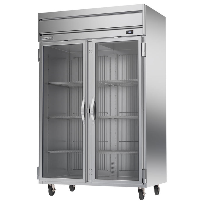 Beverage-Air HFPS2HC-1G 52" Horizon Series Two Section Reach In Freezer, (2) Left/Right Hinge Glass Doors, 115v-cityfoodequipment.com