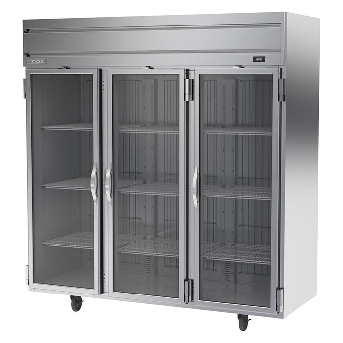 Beverage-Air HFP3HC-1G 78" Horizon Series Three Section Reach In Freezer, (3) Left/Right Hinge Glass Doors, 115v-cityfoodequipment.com