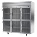 Beverage-Air HFP3HC-1HG 78" Horizon Series Three Section Reach In Freezer, (6) Left/Right Hinge Glass Doors, 115v-cityfoodequipment.com