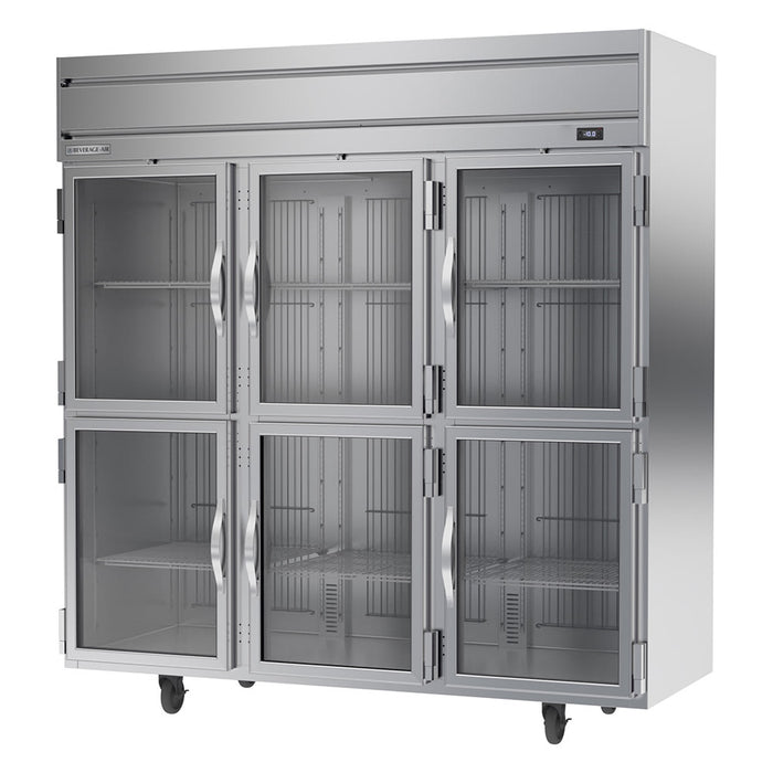 Beverage-Air HFPS3HC-1HG 78" Horizon Series Three Section Reach In Freezer, (6) Left/Right Hinge Glass Doors, 115v-cityfoodequipment.com
