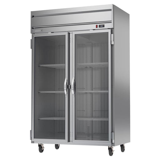 Beverage-Air HR2HC-1G 52" Two Section Reach In Refrigerator, (2) Left/Right Hinge Glass Doors, 115v-cityfoodequipment.com