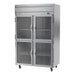 Beverage-Air HR2HC-1HG 52" Two Section Reach In Refrigerator - (4) Left/right Hinge Glass Doors, 115v-cityfoodequipment.com