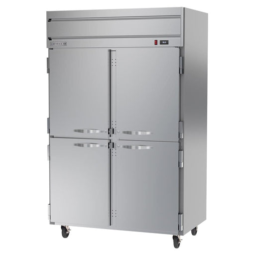 Beverage-Air HR2HC-1HS 52" Two Section Reach In Refrigerator, (4) Left/Right Hinge Solid Doors, 115v-cityfoodequipment.com