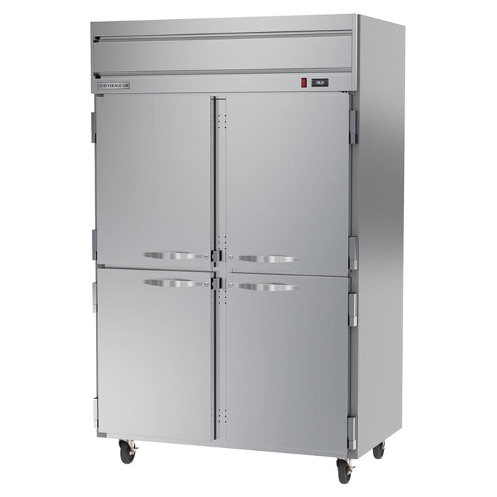 Beverage-Air HR2HC-1HS 52" Two Section Reach In Refrigerator, (4) Left/Right Hinge Solid Doors, 115v-cityfoodequipment.com