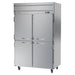 Beverage-Air HR2HC-1HS 52" Two Section Reach In Refrigerator, (4) Left/Right Hinge Solid Doors, 115v-cityfoodequipment.com