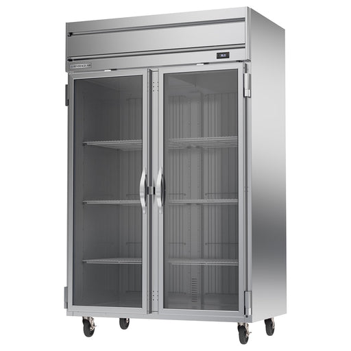 Beverage-Air HRP2HC-1G 52" Two Section Reach In Refrigerator, (2) Left/Right Hinge Glass Doors, 115v-cityfoodequipment.com