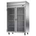Beverage-Air HRP2HC-1G 52" Two Section Reach In Refrigerator, (2) Left/Right Hinge Glass Doors, 115v-cityfoodequipment.com
