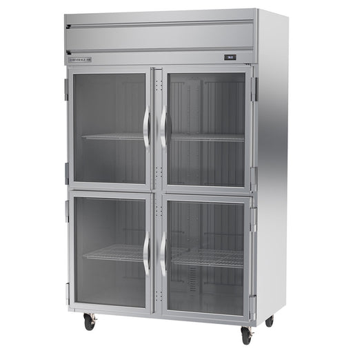 Beverage-Air HRP2HC-1HG 52" Two Section Reach In Refrigerator, (4) Left/Right Hinge Glass Doors, 115v-cityfoodequipment.com