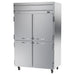 Beverage-Air HRP2HC-1HS 52" Two Section Reach In Refrigerator, (4) Left/Right Hinge Solid Doors, 115v-cityfoodequipment.com