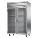 Beverage-Air HRPS2HC-1G 52" Two Section Reach In Refrigerator, (2) Left/Right Hinge Glass Doors, 115v-cityfoodequipment.com