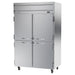 Beverage-Air HRPS2HC-1HS 52" Two Section Reach In Refrigerator, (4) Left/Right Hinge Solid Doors, 115v-cityfoodequipment.com
