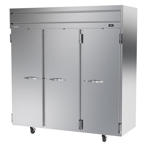 Beverage-Air HRPS3HC-1S 78" Three Section Reach In Refrigerator, (3) Left/Right Hinge Solid Doors, 115v-cityfoodequipment.com