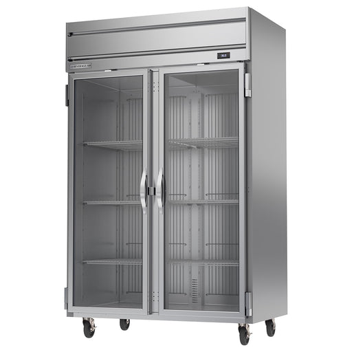 Beverage-Air HRS2HC-1G 52" Two Section Reach In Refrigerator, (2) Left/Right Hinge Glass Doors, 115v-cityfoodequipment.com