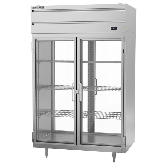 Beverage-Air PRD2HC-1BG 52" Two Section Pass Thru Refrigerator, (4) Left/Right Hinge Glass Doors, 115v-cityfoodequipment.com