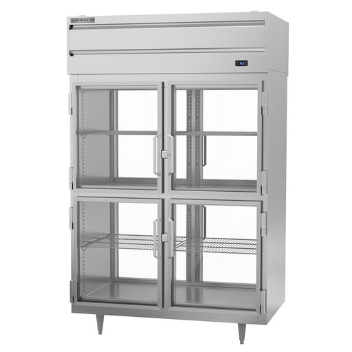 Beverage-Air PRD2HC-1BHG 52" Two Section Pass Thru Refrigerator, (8) Left/Right Hinge Glass Doors, 115v-cityfoodequipment.com