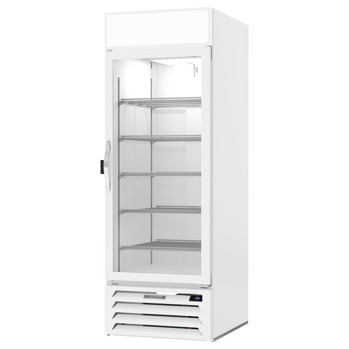 Beverage-Air MMR23HC-1-W-IQ 28 3/8" MarketMax™ One Section Glass Door Merchandiser - (1) Right Hinge Door, White, 115v-cityfoodequipment.com