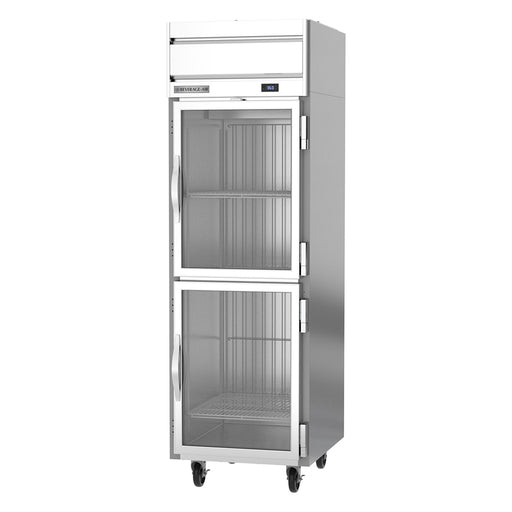 Beverage-Air HRS1HC-1HG 26" One Section Reach In Refrigerator, (2) Right Hinge Glass Doors, 115v-cityfoodequipment.com
