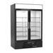 Beverage-Air MMF49HC-1-B-IQ 52" Two Section Display Freezer W/ Swing Doors - Bottom Mount Compressor, Black, 115v-cityfoodequipment.com