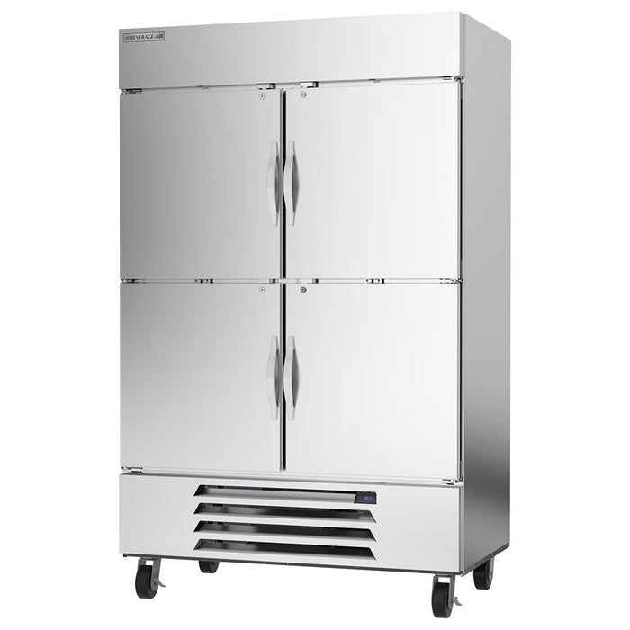 Beverage-Air HBR49HC-1-HS 52" Two Section Reach In Refrigerator, (4) Left/Right Hinge Solid Doors, 115v-cityfoodequipment.com