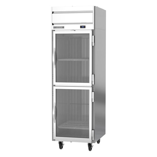 Beverage-Air HR1HC-1HG 26" One Section Reach In Refrigerator, (2) Right Hinge Glass Doors, 115v-cityfoodequipment.com
