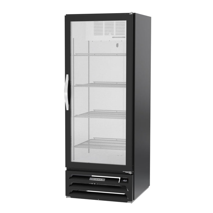 Beverage-Air MMF12HC-1-B 24 1/8" One Section Display Freezer W/ Swing Door - Bottom Mount Compressor, Black, 115v-cityfoodequipment.com